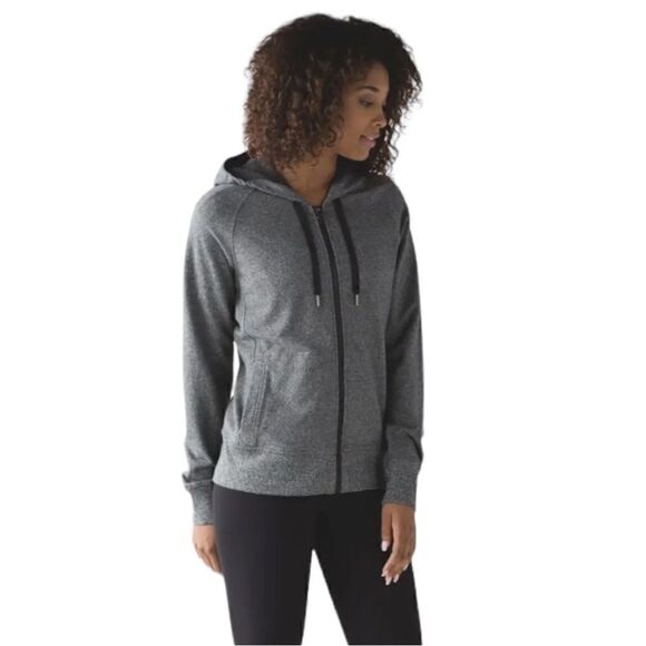 Lululemon Split Hoodie in Heathered Sparkle Black - Picture 1 of 8